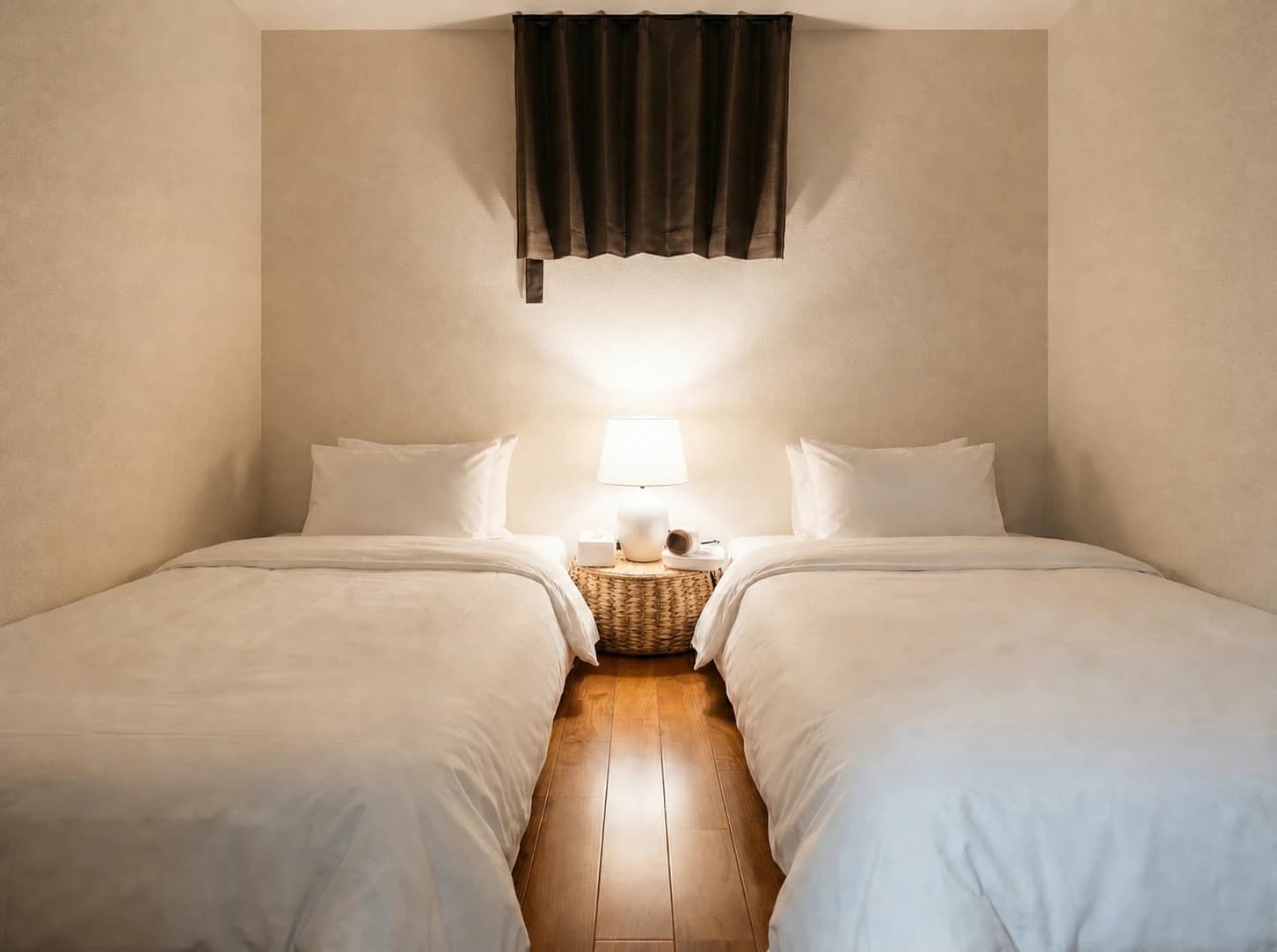 Room 301 with two single beds on the third floor at MEME Hotel Tokyo