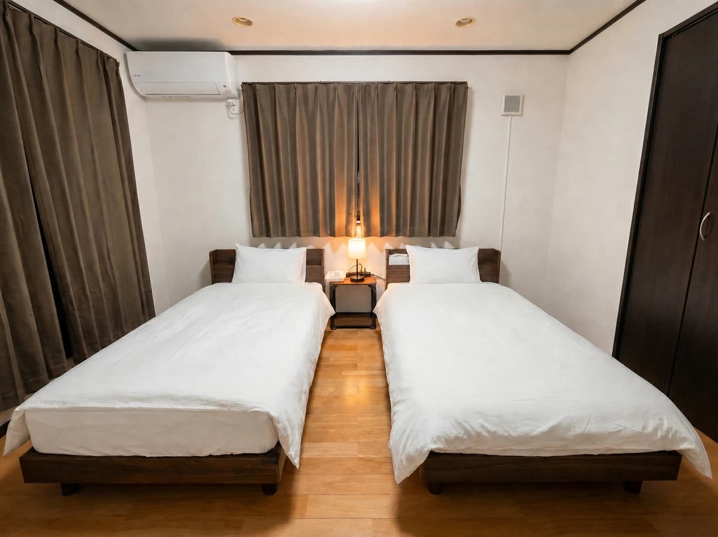 Room 302 with two single beds on the third floor at MEME Hotel Tokyo